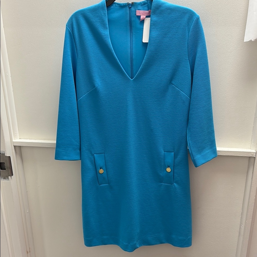 Lilly Pulitzer Vibrant Blue V-Neck Dress